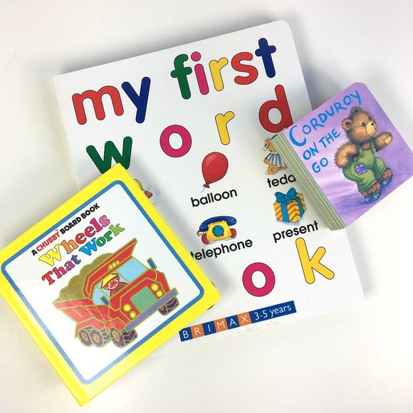 3 Board Books My First Words Corduroy On the Go Wheels That Work - Picture 1 of 7